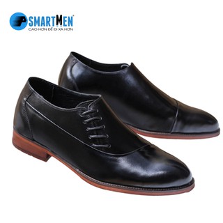 Giày tây Tăng chiều cao da bò SMARTMEN GC-100 Đen