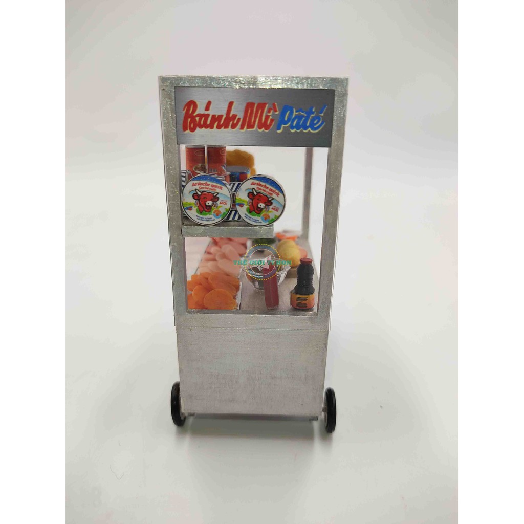 Mô Hình Xe Hàng Rong Sài Gòn Thu Nhỏ Tự Ráp - Xe Bánh Mì Việt Nam - HR13