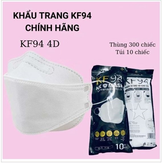 Thùng 300C Khẩu Trang KF94 - Khẩu Trang Y Tế 4 Lớp KF94 Cao Cấp Chính Hãng, Chất Đẹp, Dày Dặn