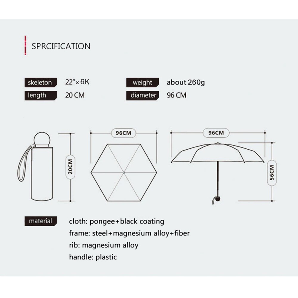OLYCAT Ô dù cao cấp chống tia UV - Mẫu Floral