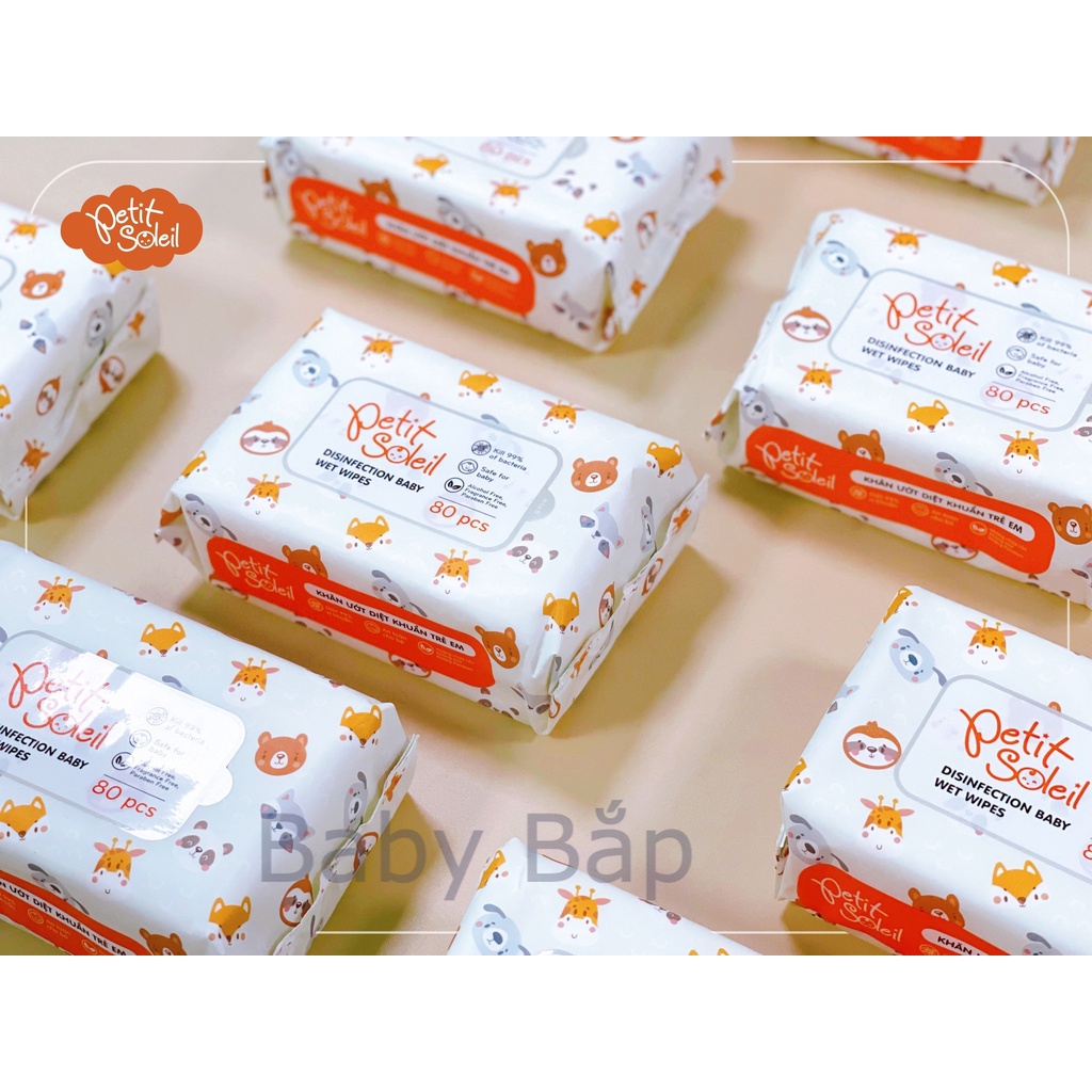 Giấy ướt cao cấp Petit Soleil 80 tờ không mùi