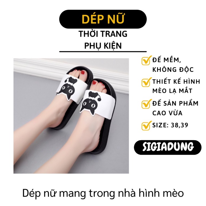 [SGD] Dép Đi Trong Nhà - Dép Nữ Mang Nhà Tắm, Dạo Phố Chống Trượt Hình Mèo Đáng Yêu 7792