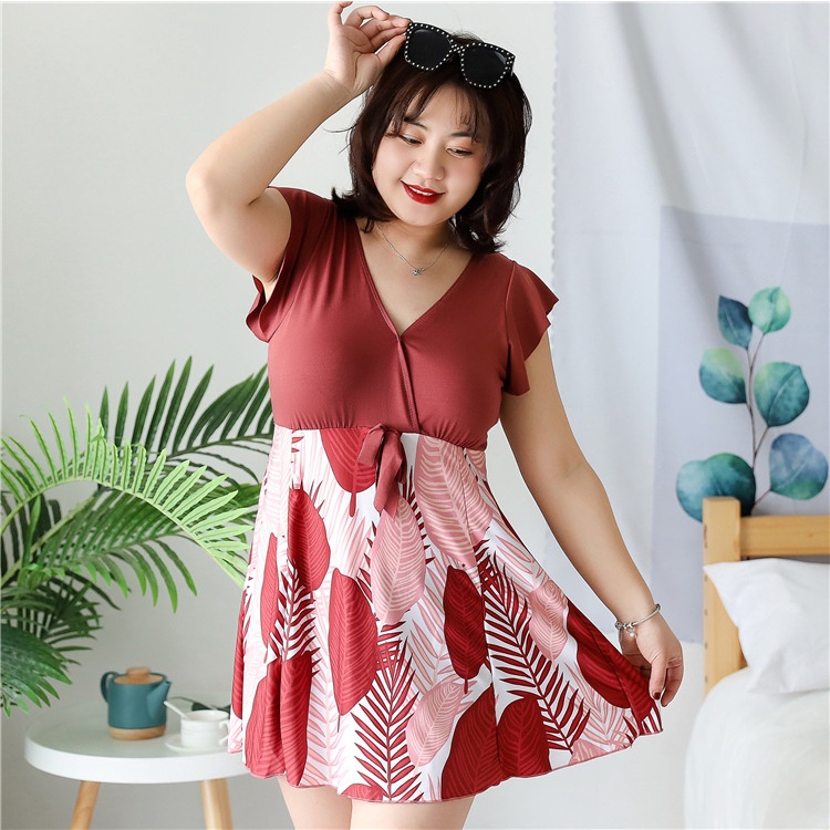 Bộ Đồ Bơi Một Mảnh Dáng Ôm Che Bụng Plus Size Cho Phụ Nữ Trung Niên