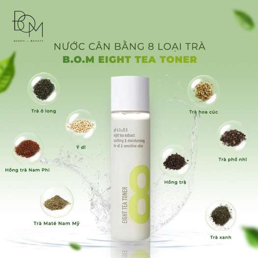 Nước hoa hồng BOM 8 Loại Trà Eight Tea 150ml