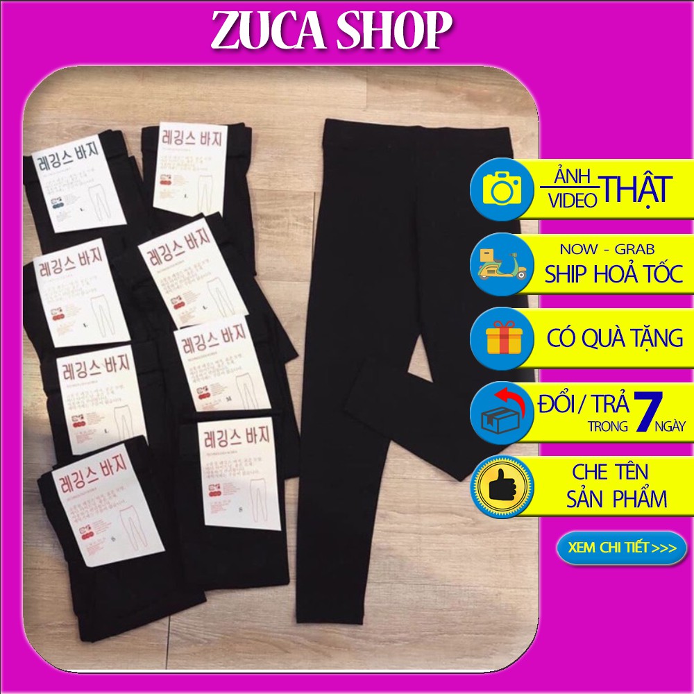 Quần Legging Nữ Ống Bó, Quần Legging Cạp Cao Nâng Mông Co Dãn 4 Chiều Zuca Shop