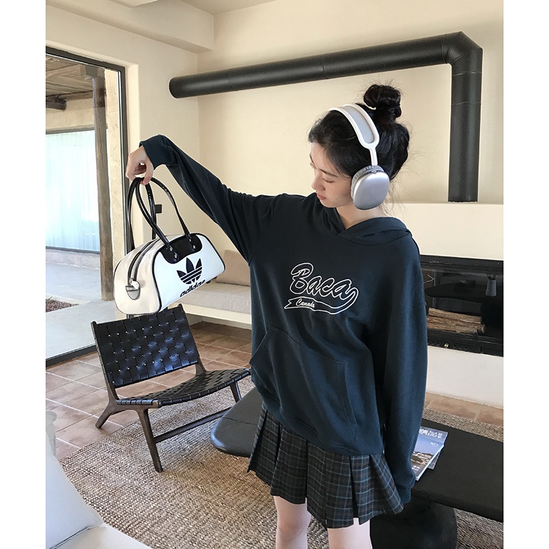 NRVP Áo Hoodie Nữ Tay Dài Dáng Rộng Thời Trang Phong Cách Hàn Quốc