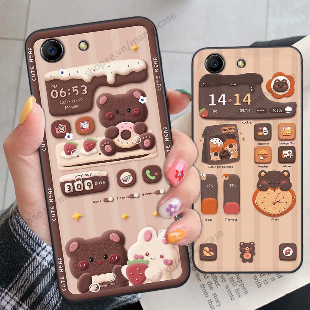 Ốp lưng Oppo F1s / F3 / F3 Lite / F3 Plus hình gấu, thỏ, đồng hồ cute dễ thương
