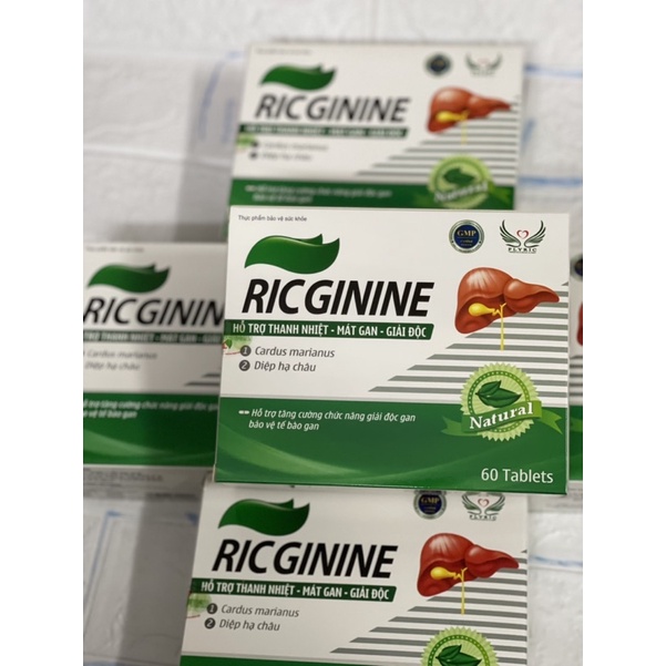 Bổ gan thanh nhiệt Ricginine hàm lượng cao hiệu quả rõ rệt hộp 60 viên
