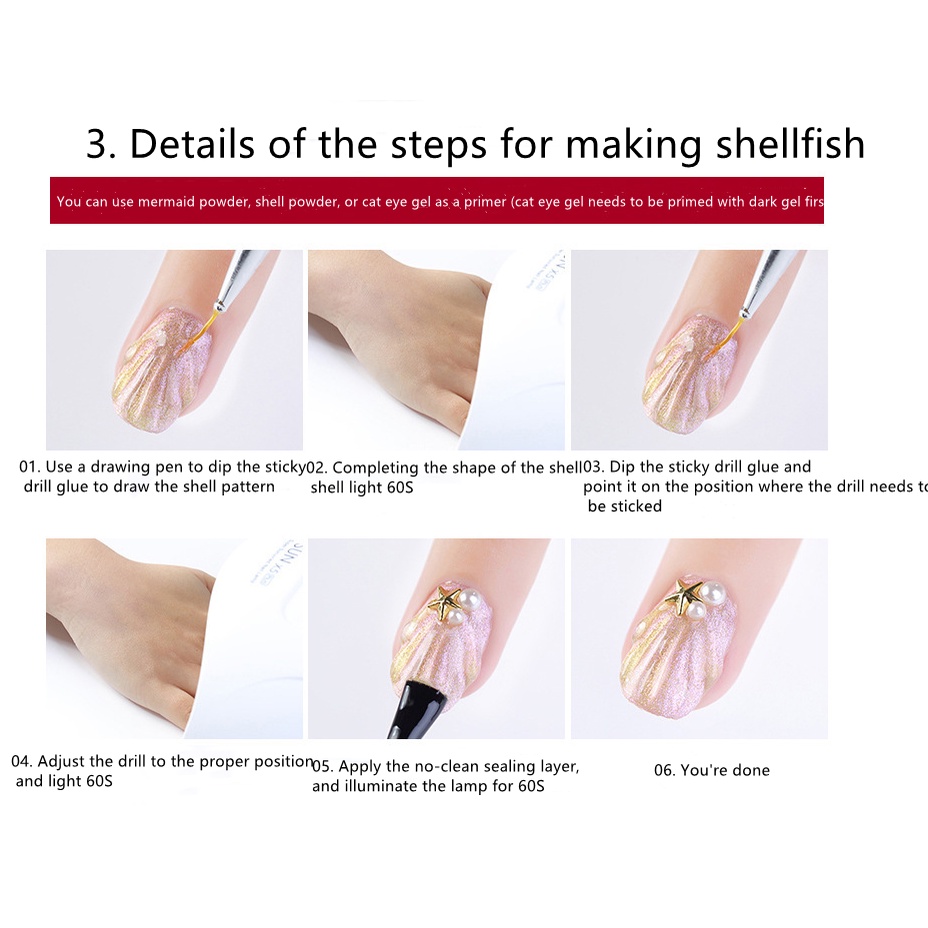 Nail jewelry sticky diamond glue nail metal rhinestones diamond glue DIY phototherapy UV transparent glue 20ml