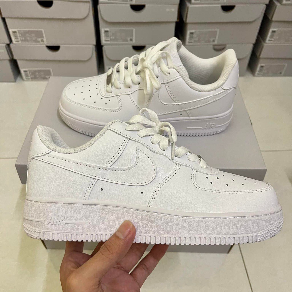 Giày thể thao nam nữ full trắng, giày af1 trắng hàng cao cấp hot trend full size tặng kèm tẩy book bảo vệ size 36-43