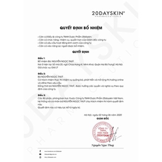 COLLAGEN ĐẸP DA 20DAYSKIN