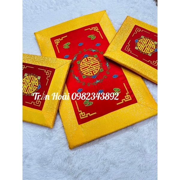 Phụ kiện hầu đồng - bộ đệm hầu chữ thọ