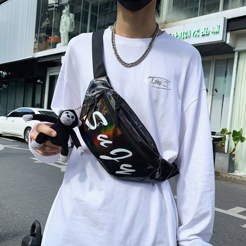 [Túi đeo chéo thời trang unisex] [Túi đeo nam nữ đi du lịch mini phong cách đường phố phản quang chất da chống nước] | BigBuy360 - bigbuy360.vn