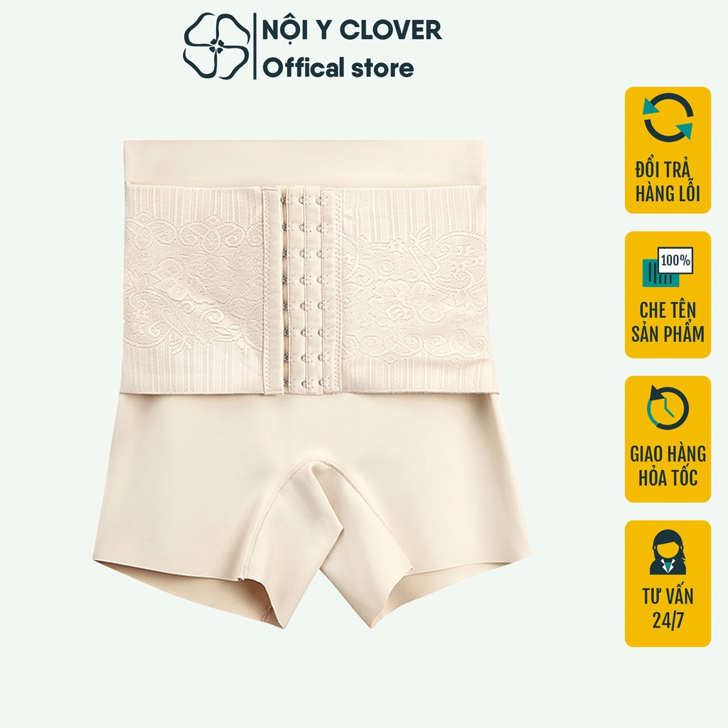Quần Lót Định Hình Vòng Eo Clover Official Quần Nịt Bụng Cài Trước Giảm Mỡ Bụng Nâng Mông 7525