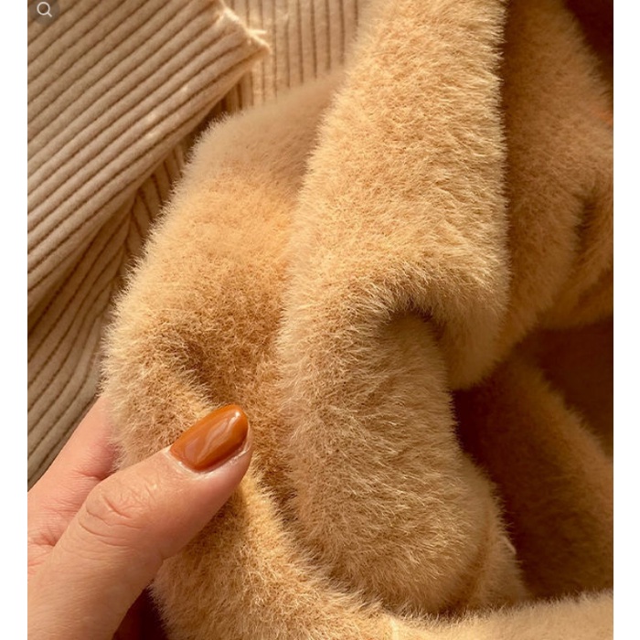 Áo Sweater Dệt Kim Tay Dài Cổ Lọ Lót Nhung Giữ Ấm Thời Trang Mùa Đông Cho Phái Nữ
