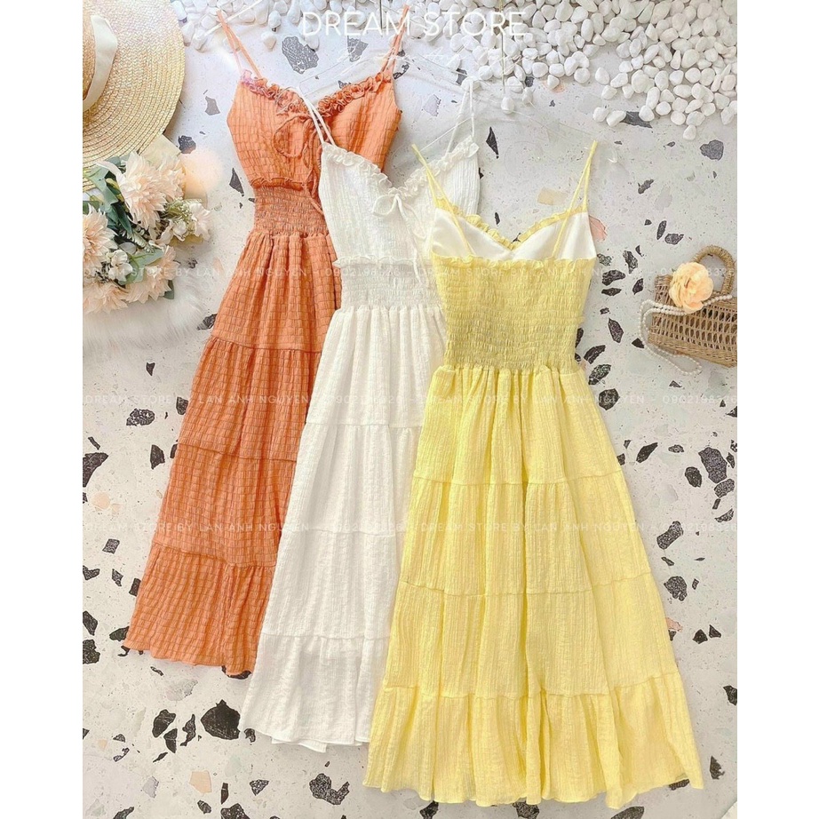 VÁY MAXI 2 DÂY CHẤT XỐP CHỈ CÓ LÓT CÓ MÚT NGỰC CAO CẤP ĐI BIỂN SỐNG ẢO SIÊU CƯNG