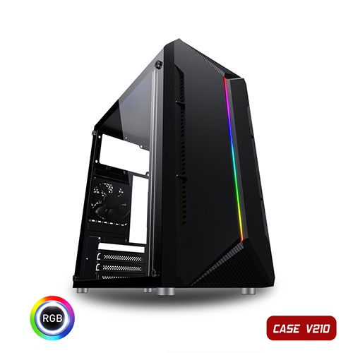 Vỏ case máy tính VSP V210 LED RGB (No FAN)