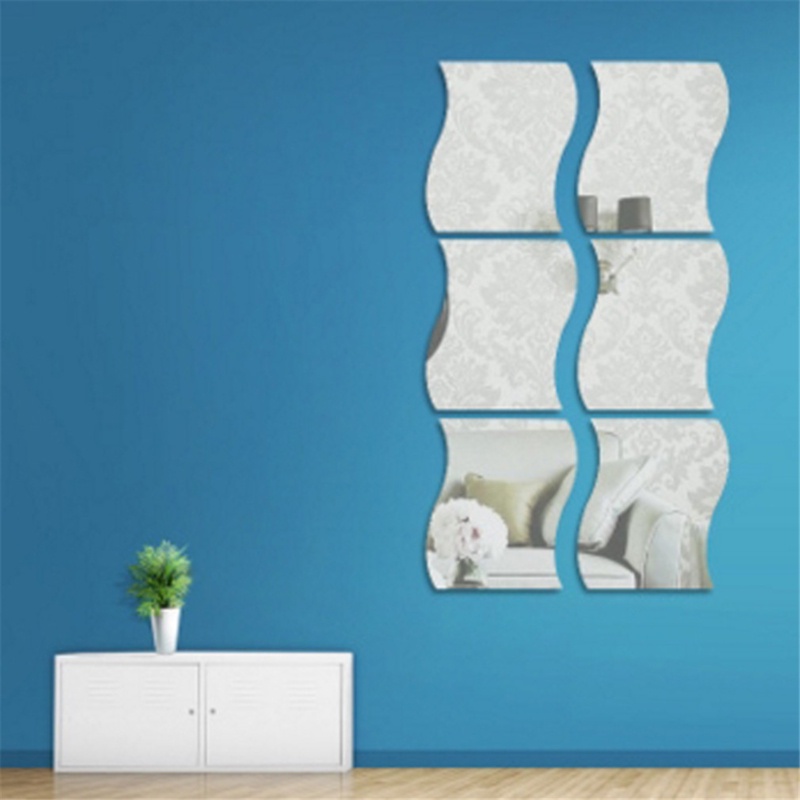 Bộ 6 miếng dán tường tráng gương