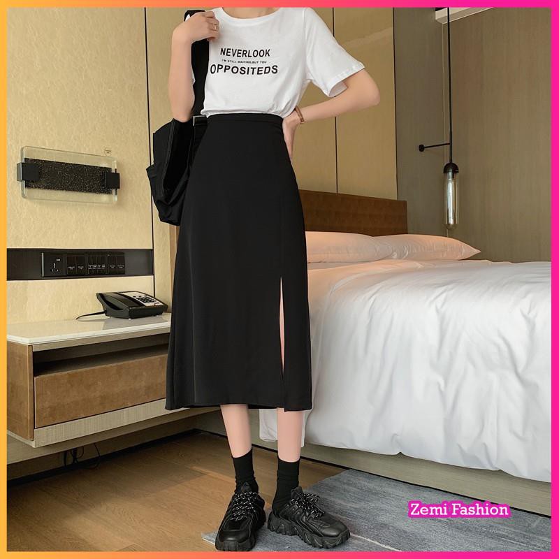 Chân Váy Midi, Chân Váy Chữ A Dáng Dài Xẻ Tà Phong Cách Ulzzang | BigBuy360 - bigbuy360.vn