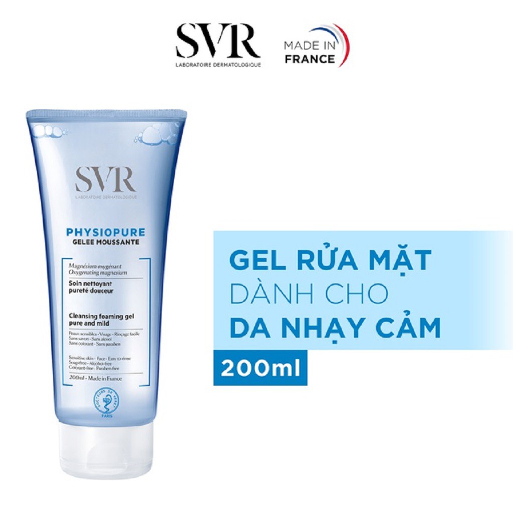 Gel Rửa Mặt Dành Cho Da Nhạy Cảm SVR PHYSIOPURE Gelee Moussante 200ml