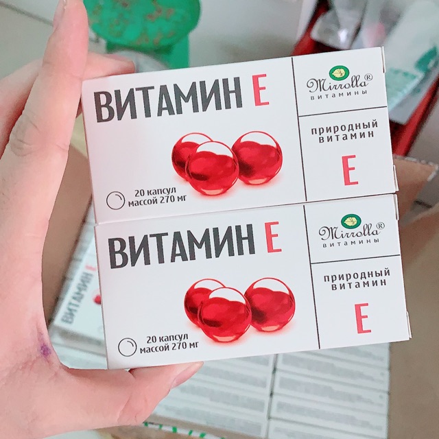 hộp 20 viên vitamin e đỏ chính hãng của Nga