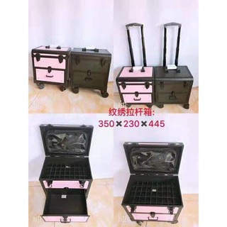 Vali Kéo Nail ( cốp đồ rộng màu hồng )