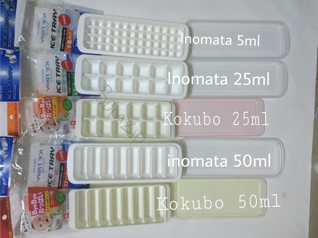 Khay trữ đồ ăn dặm Nhật có nắp 8 ngăn x50ml, 12 ngăn x25ml, 48 ngăn x 2.5ml Kokubo - Nhật Bản