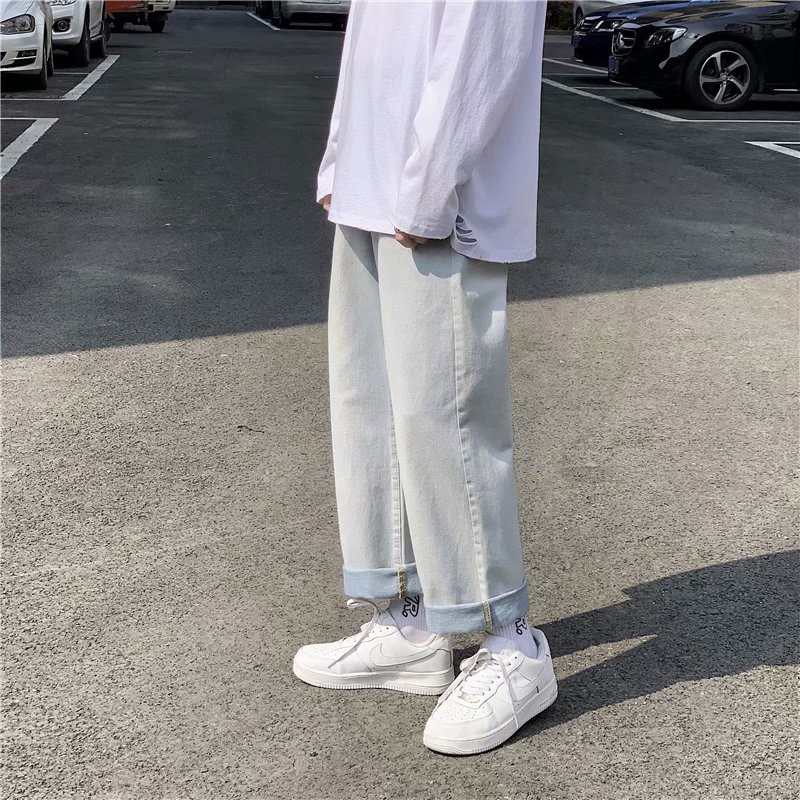 [Mã SKAMSALEP6 giảm 10% TỐI ĐA 100K đơn150K] Quần Jeans Nam Dáng Rộng Thời Trang Hàn | BigBuy360 - bigbuy360.vn