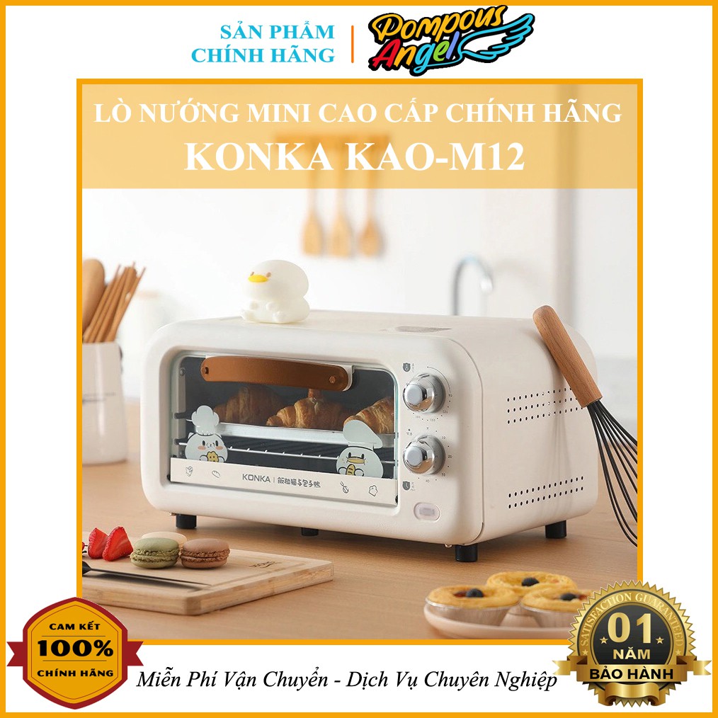 Lò nướng mini 12L KONKA KAO-M12 màu trắng chính hãng , bảo hành 12 tháng