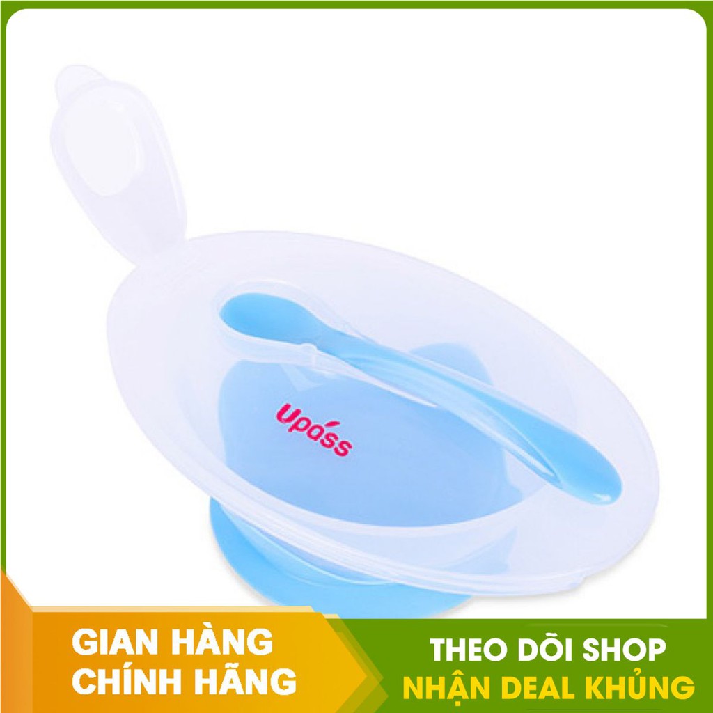 Bát ăn dặm cho bé có đế hút chân không kèm nắp và thìa UPASS UP5105C - Chính Hãng