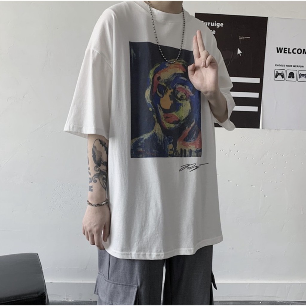 Áo thun tay lỡ Unisex NEKOSG, áo phông form rộng ATL7