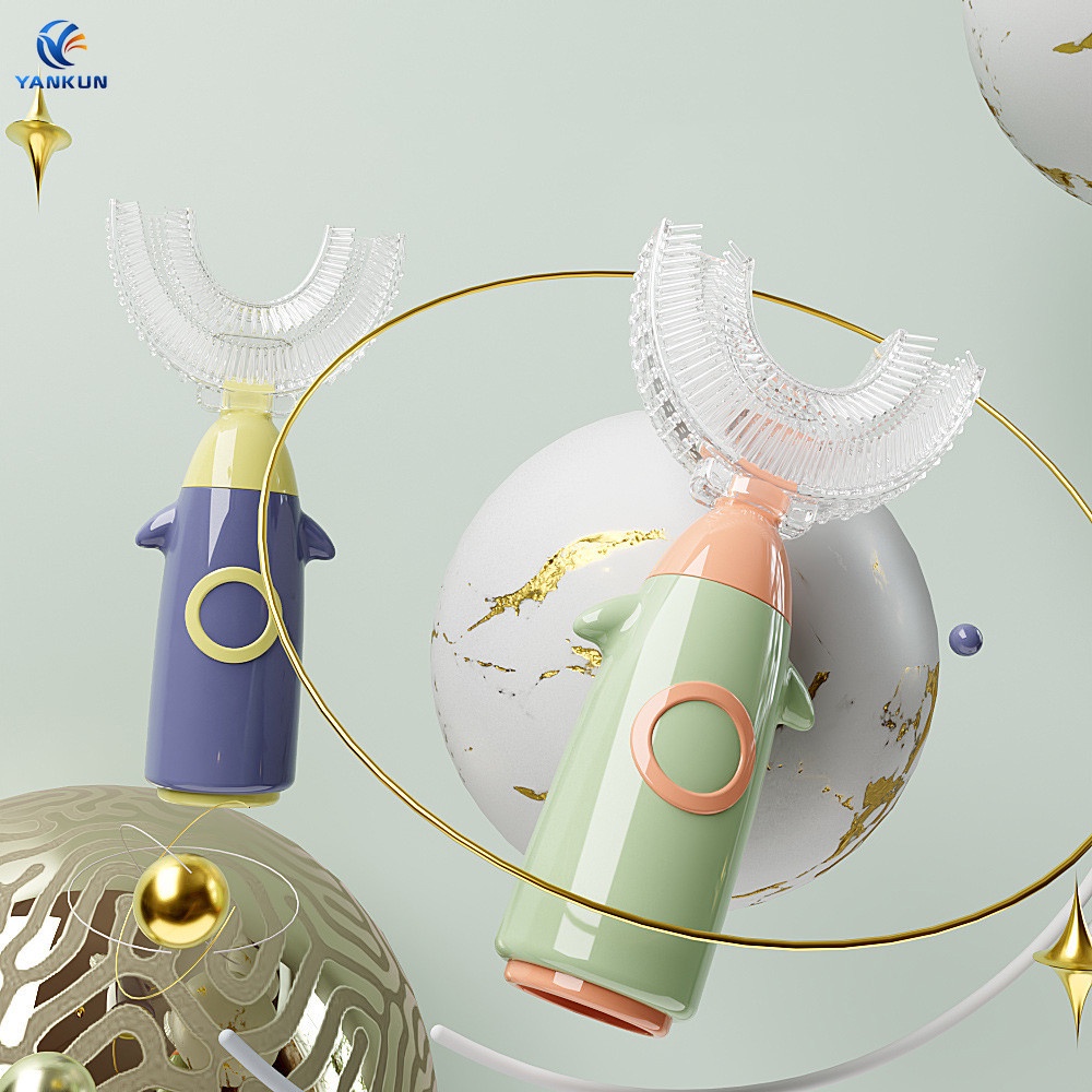Bàn Chải Đánh Răng Silicone Mềm Hình Chữ U Cho Trẻ Em
