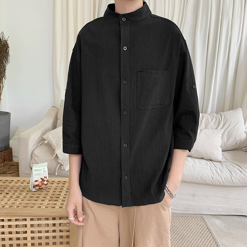 Áo Sơ Mi Cộc tay Màu Trơn Phong Cách Hàn Quốc Size S-2XL Cho Cặp Đôi | BigBuy360 - bigbuy360.vn