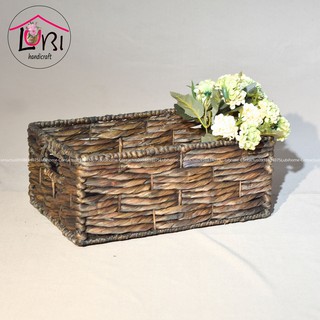 [Lubi Home] Giỏ lục bình đan vặn ba sợi ngang