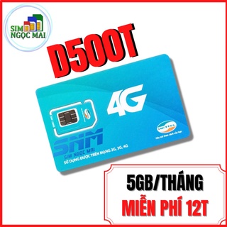 Flat sale sim 4g viettel d500 - d500t - 12umax50n - d900 - 5gb/tháng trọn gói 1 năm - nghe gọi được