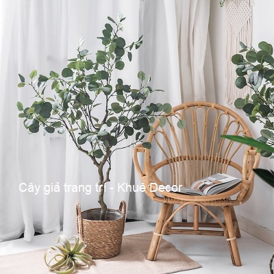 Cây Bạch đàn Bắc Âu giả cao 1m4 - Lá Bạc- Hàng cao cấp