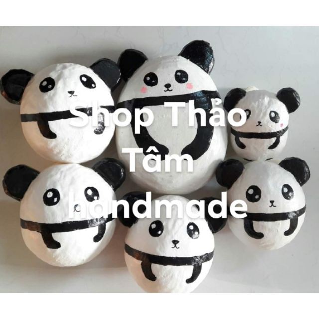 Squishy handmade  panda trứng H388