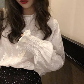 Áo sơ mi/ chân váy chấm bi hàn quốc- (oder)