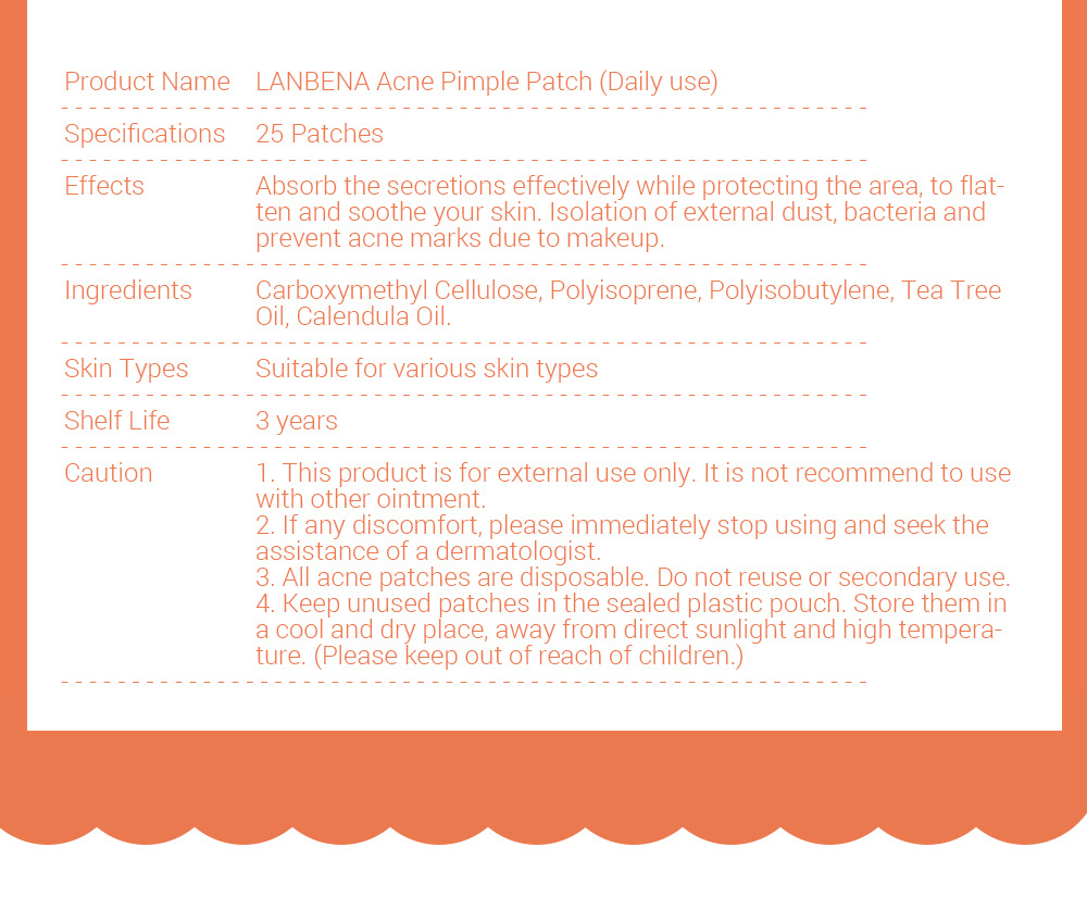 Bộ 25 miếng dán hỗ trợ giảm mụn che khuyết điểm trong suốt LANBENA | BigBuy360 - bigbuy360.vn