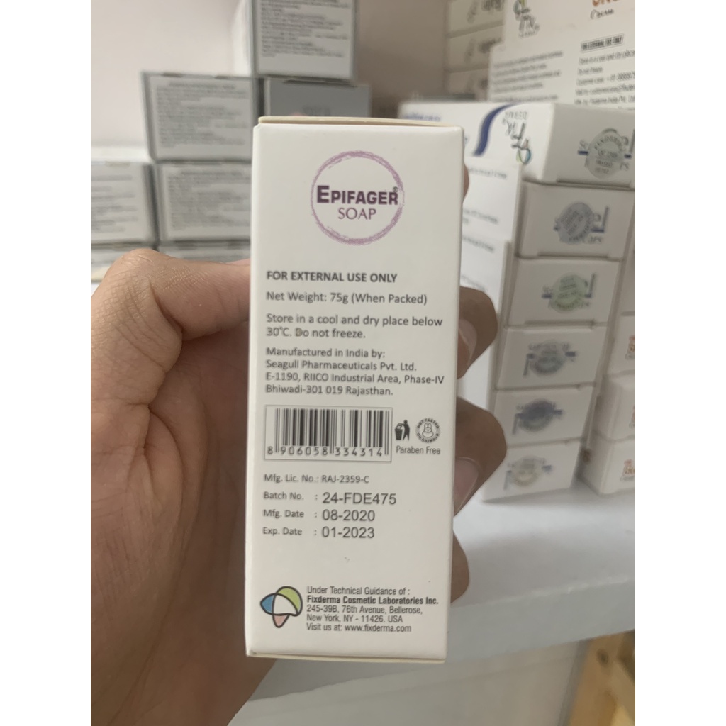 Xà Phòng Trắng Sáng Da Mờ Thâm Nám Fixderma Epifager Soap 75g