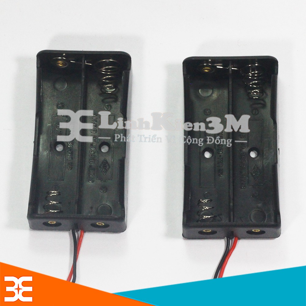 [Tp.HCM] Bộ 2 Hộp Đế Đựng Pin 3,7V 18650 Nối Tiếp 2 Pin Chất Liệu Nhựa Cứng Cao Cấp