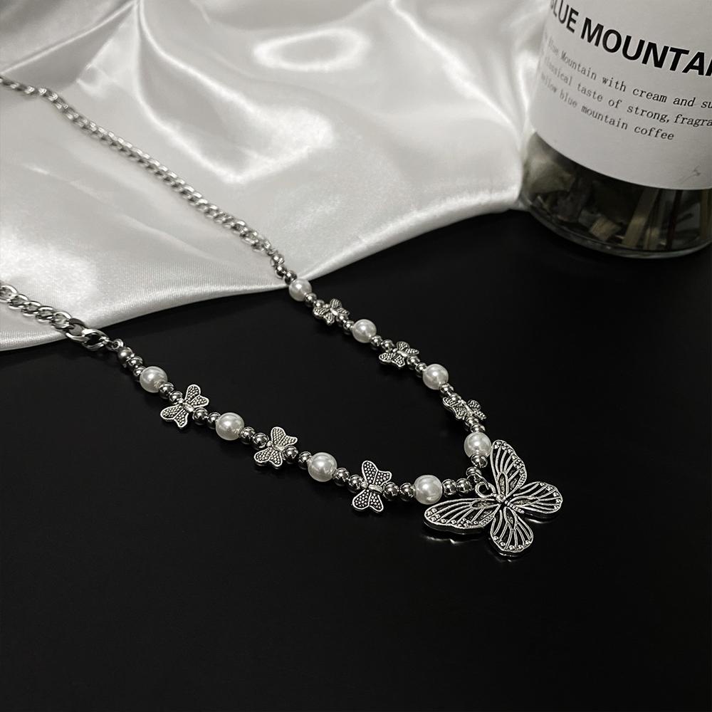 VANES1 Vòng Cổ Choker Mặt Hình Trái Tim Và Bướm Quyến Rũ Cho Nữ