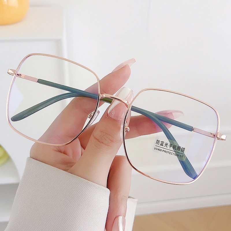 Mắt Kính Gọng Tròn Chống Tia Bức Xạ Phong Cách Hàn Quốc