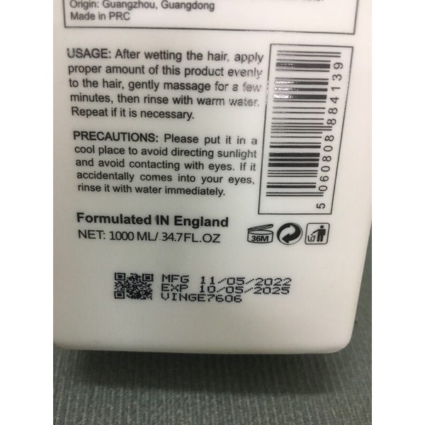 Dầu gội xả phục hồi mọc tóc collagen 1000ml hương thơm nước hoa