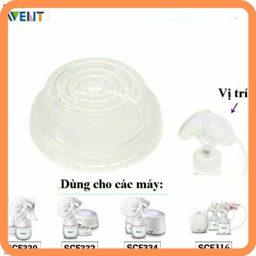 1 Cuống silicone Avent - phụ kiện cho máy hút sữa điện (máy 330,332,334, Hoa tuyết)