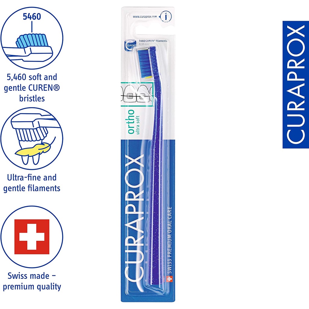 Bàn chải răng siêu mềm cho răng niềng Curaprox CS 5460 Ortho Ultra Soft