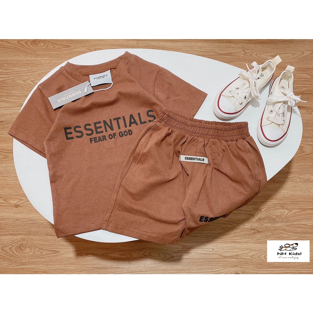 Bộ Essentials cho bé trai bộ COTTON cho bé hình in NỔI chất COTTON 100%