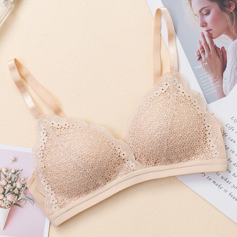 Áo Lót Nữ - Áo Ngực Nữ thiết kế họa tiết ren hoa sexy quyến rũ chống chảy xệ - AL Ren hoa baby