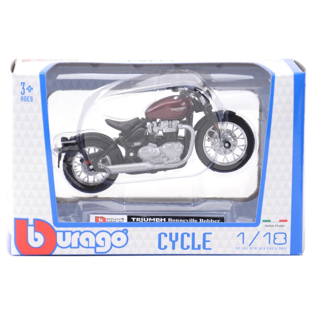 Bburago 1:18 Triumph Bonneville Bobber Die Cast Đồ chơi mô hình tĩnh mô tô sưu tầm