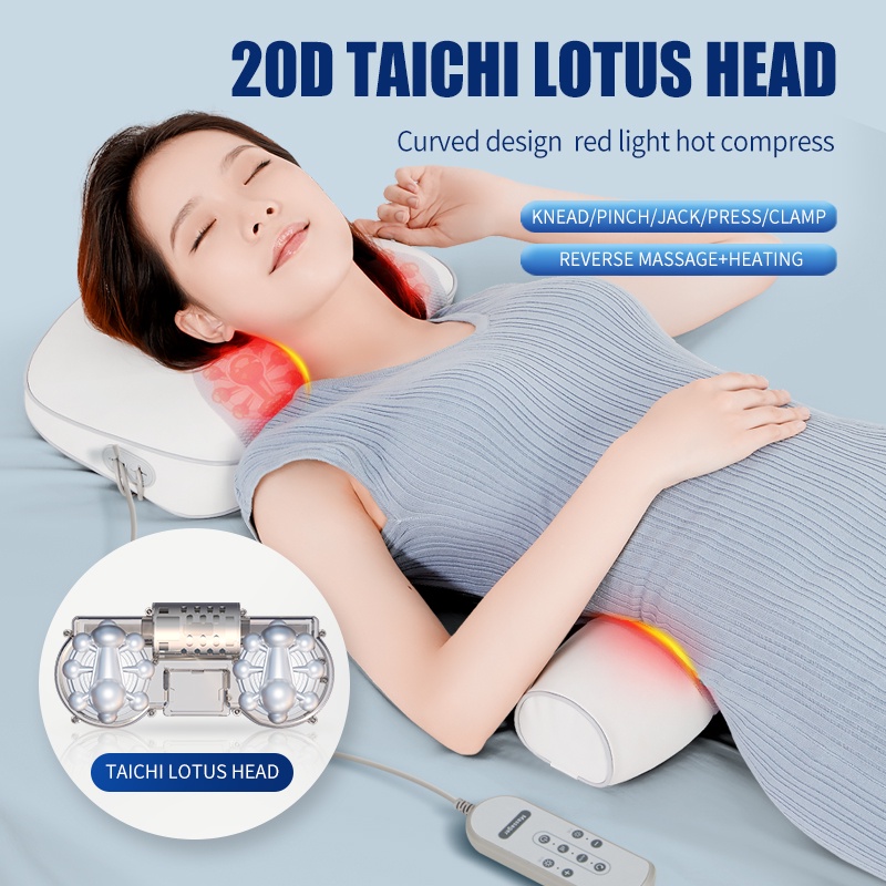 Gối Massage Jinkairui Mát-xa gối bằng tia hồng ngoại để giảm đau cổ